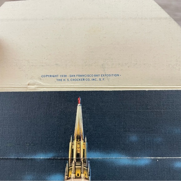 1938 World's Fair on San Francisco Bay Golden Gate Exposition Foldout Cards - Picture 3 of 12